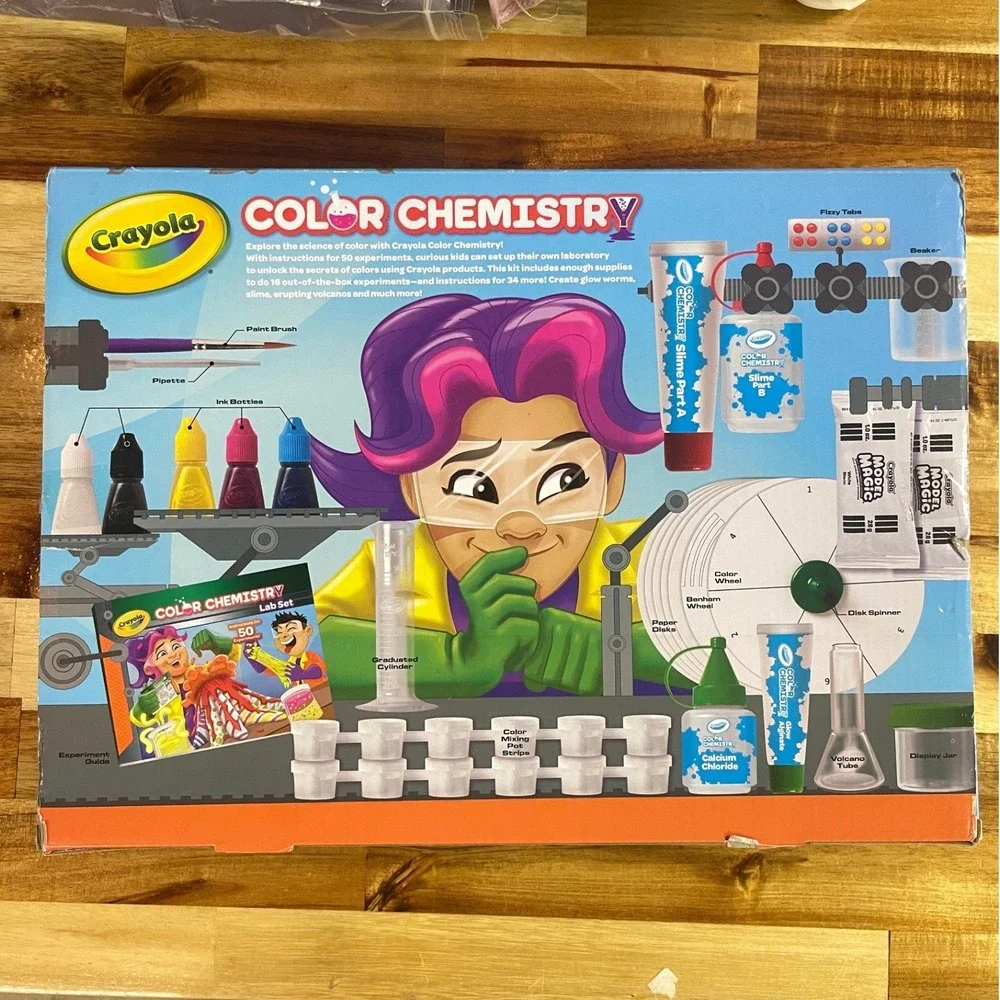 Crayola Color Chemistry Lab Set STEAM Science Experiments Kit Kids Ages 7+ Toy